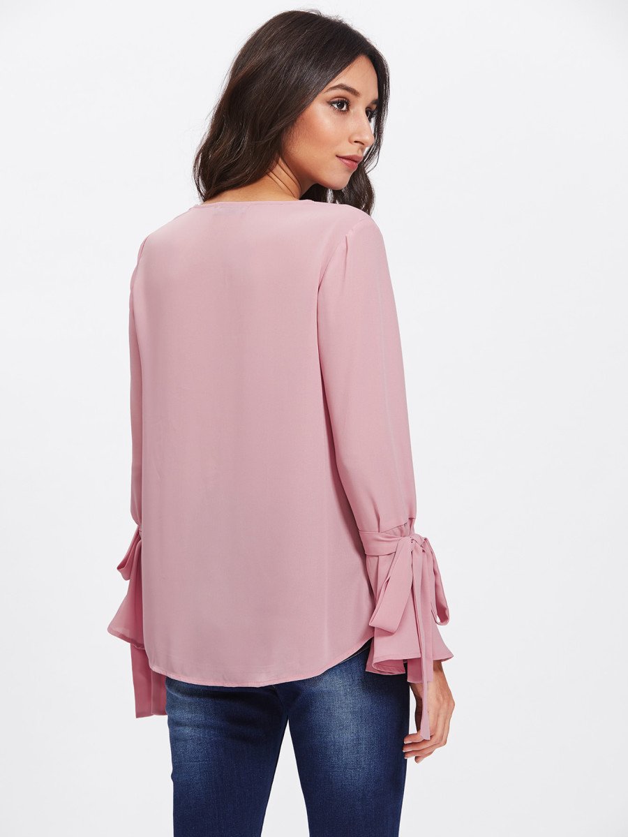 Pearl Embellished Cuff Blouse