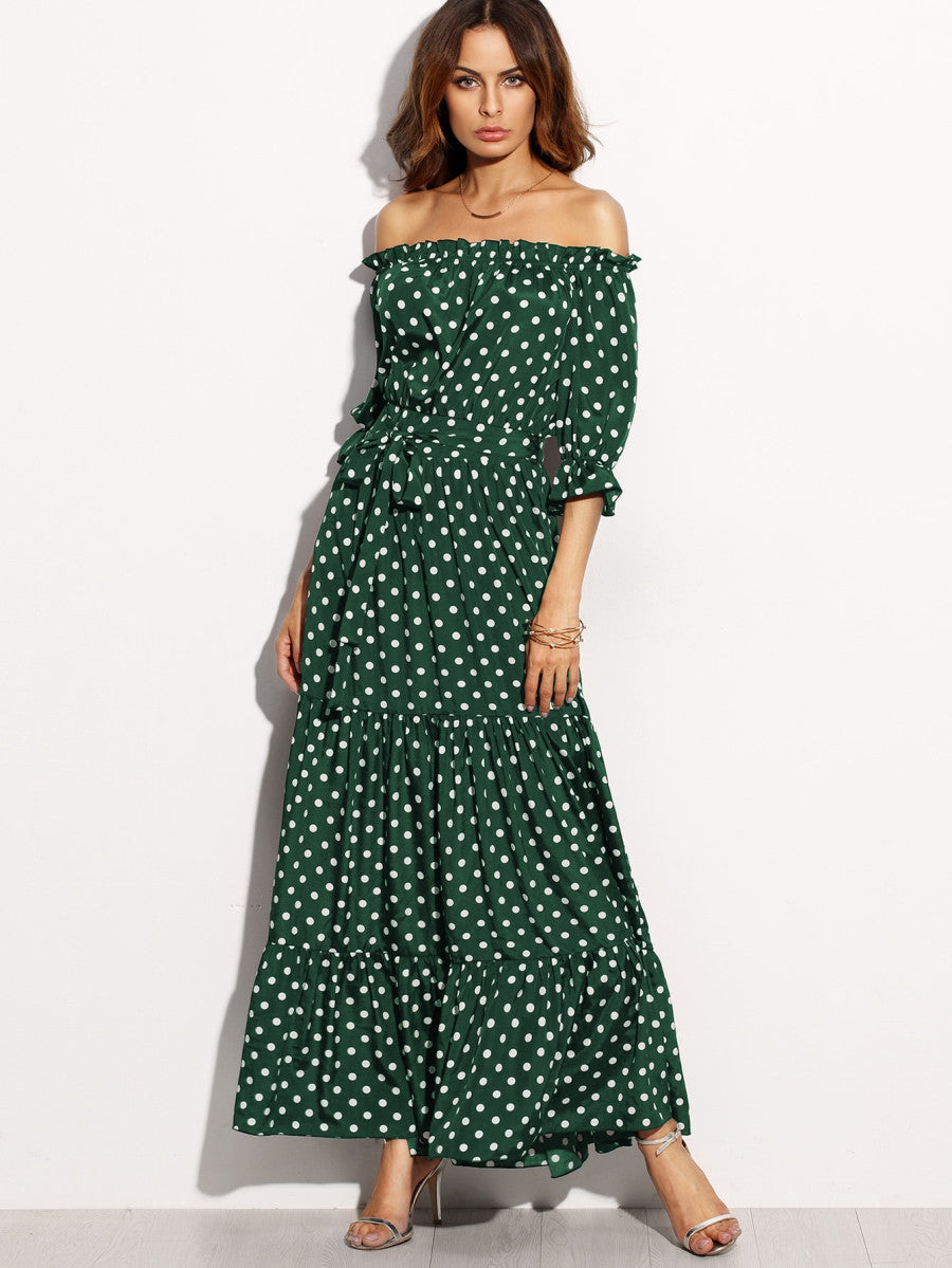 Robe Bardot à pois