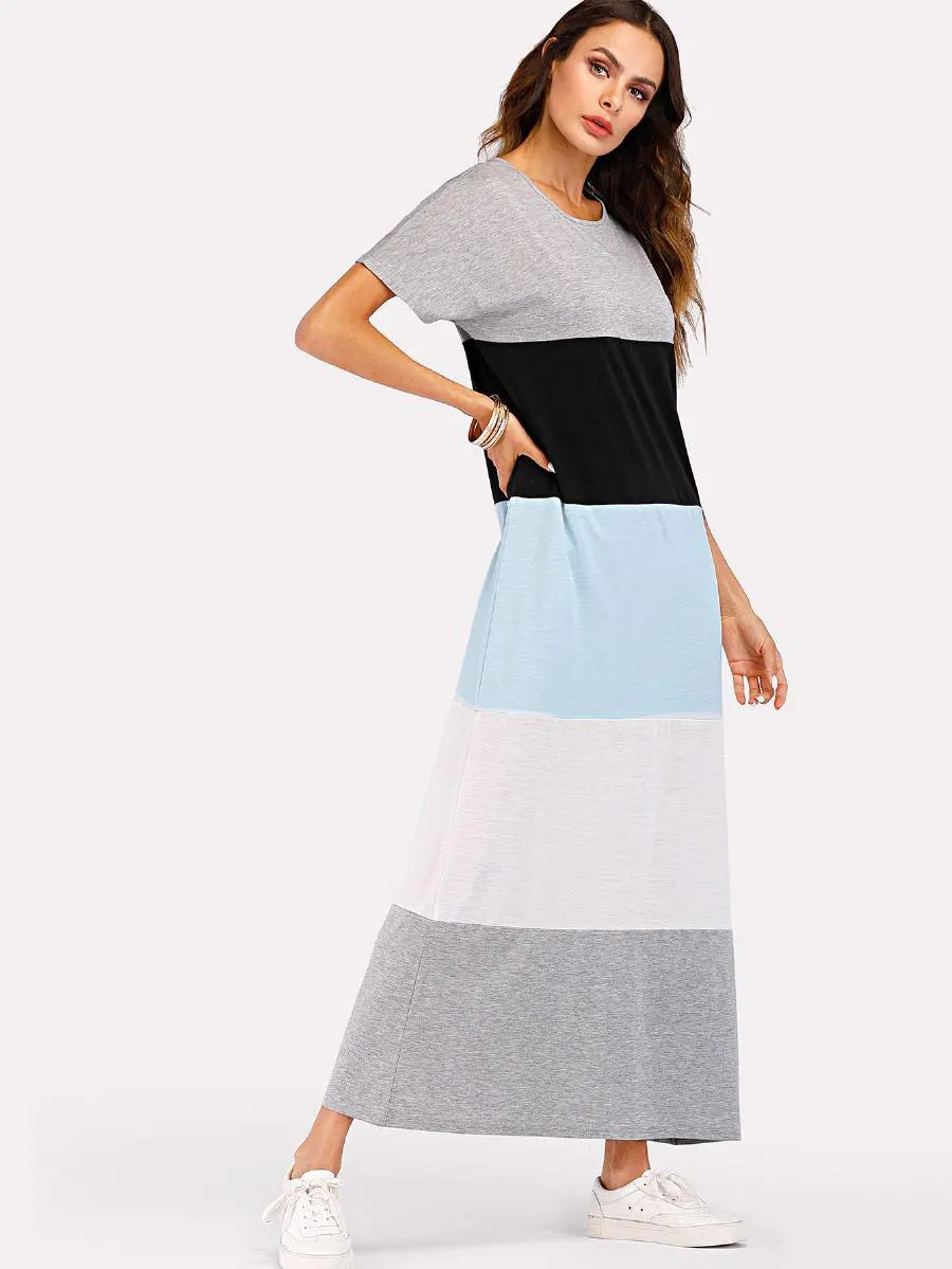 Summer stripes maxi dress 3