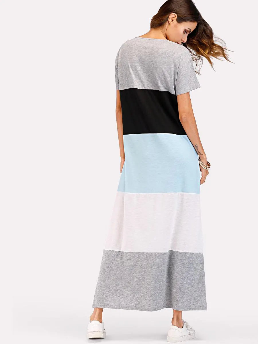 Summer stripes maxi dress 4